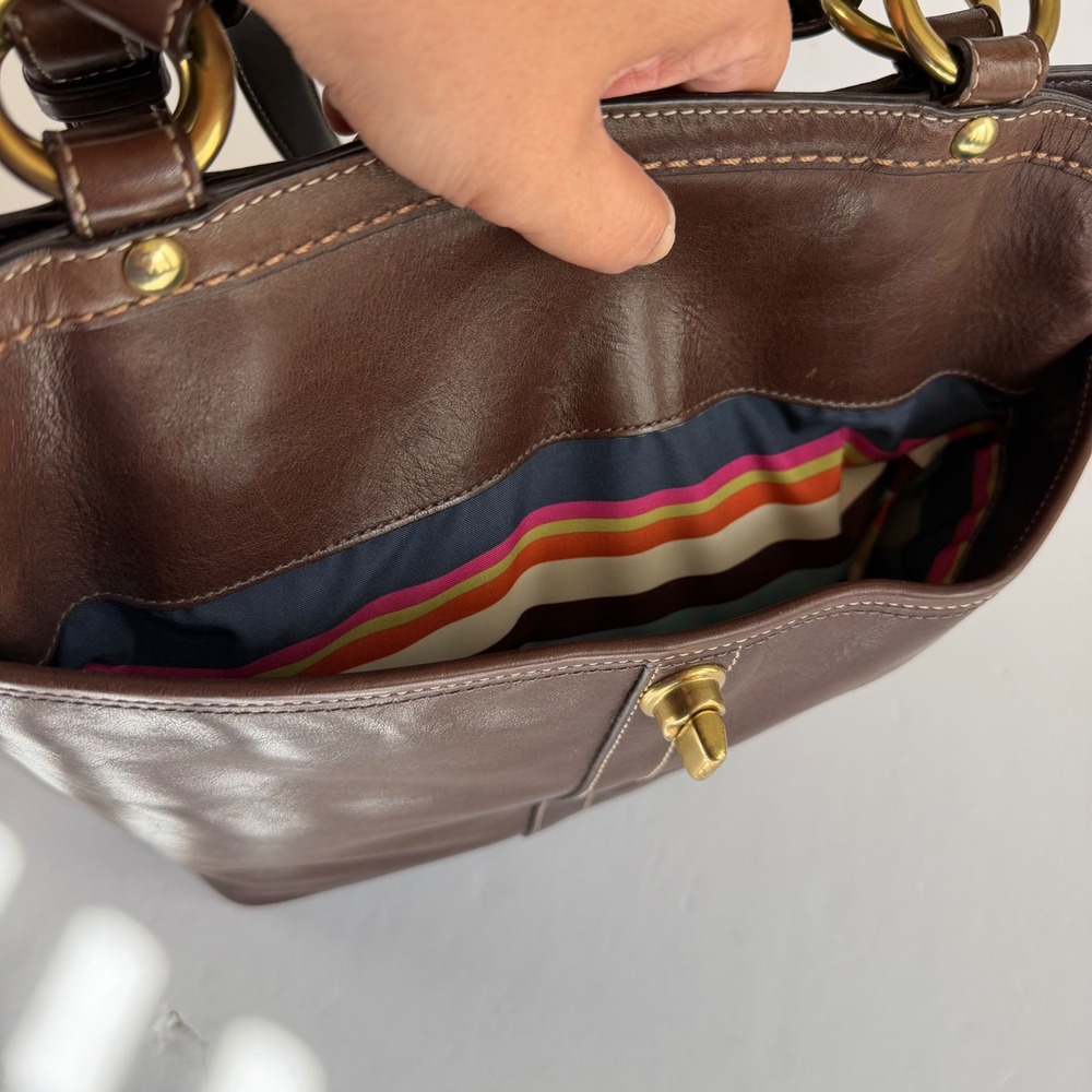 Coach 2009 Legacy Lily Turnlock Tote F13757 Chocolate… - Gem